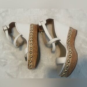 Via Spiga wedge heels. Gently worn. A little discoloration from grommets.